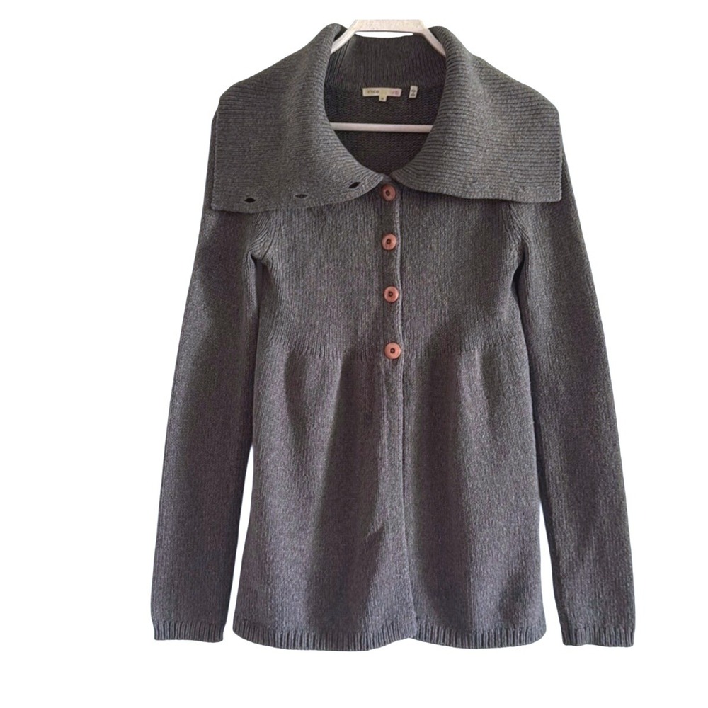 Vince Indigo Blue Wool Blend Button‎ Cardigan Sweater Shawl Collar M